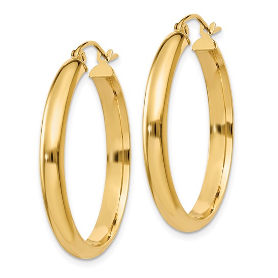 10 Karat Yellow Gold Hoop Earrings