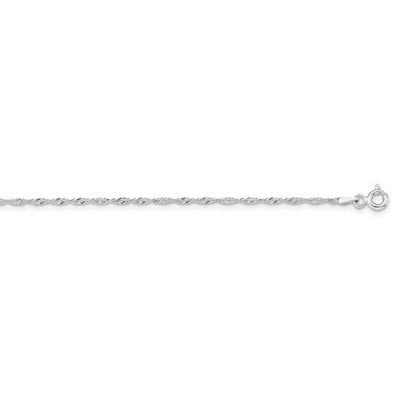 14 Karat White Gold Chain Necklace