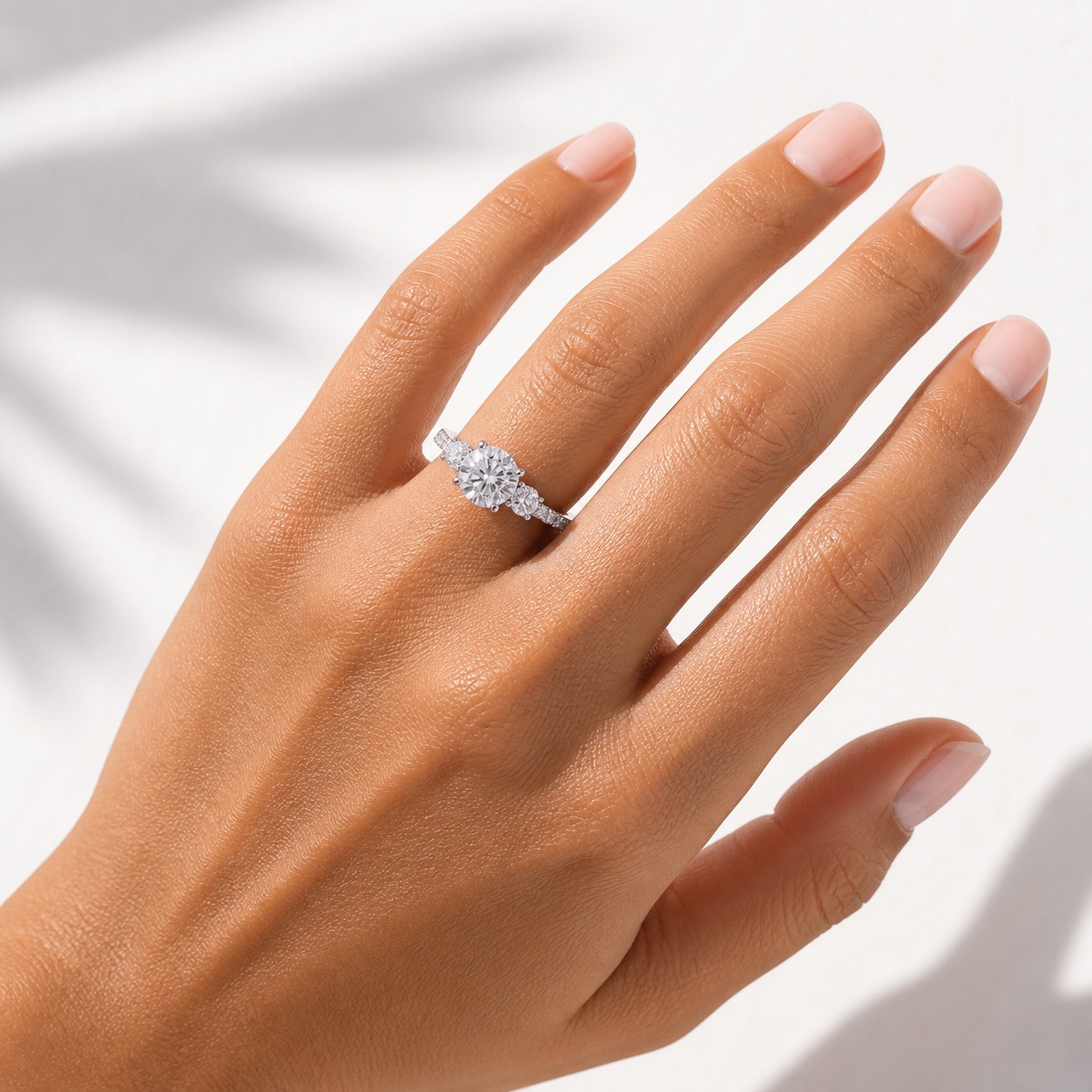 Three stone engagement ring at A&J Jewelers