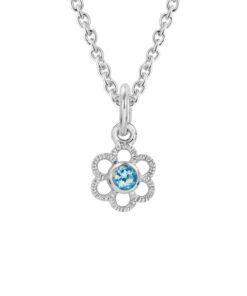 Flower Child Blue Topaz 15 Inch Necklace