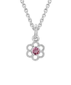 Pink Flower Tourmaline Necklace