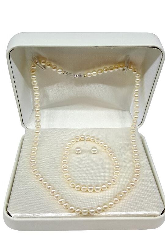 13 Neck 5 Brac And Earring 3pc Set Freshwater Pearl Necklace