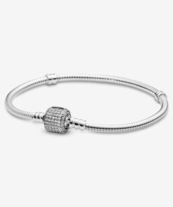 Pandora Pave Barrel Clasp Bracelet