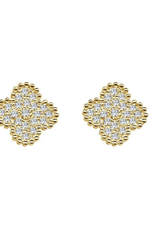 Floral Cluster 0.35 Carat Diamond Earrings