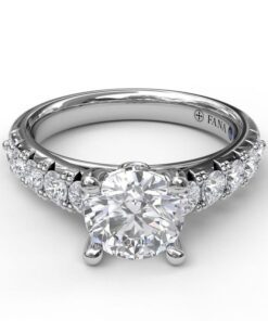 Fana French Pave Side Stones Engagement Mounting