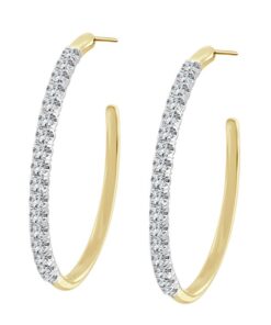 Simon G. Open Polished Hoop 0.74 Carat Diamond Earrings