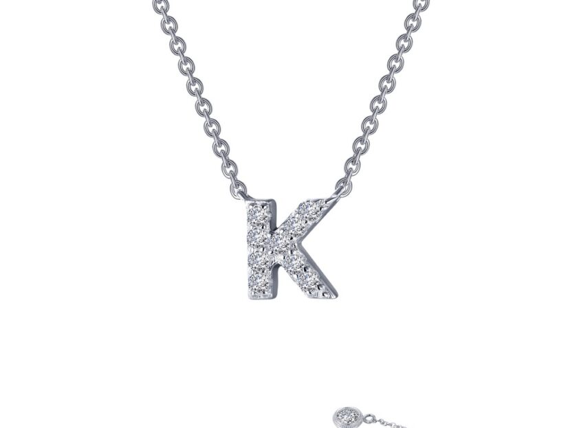 Lafonn Block Letter K 0.38 Carat Lassaire 20 Inch Necklace