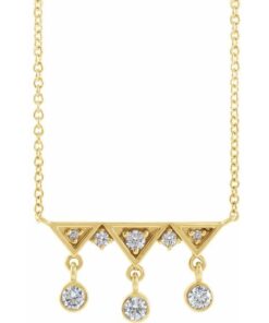 Fringe Bar 0.20 Carat Diamond 18 Inch Necklace
