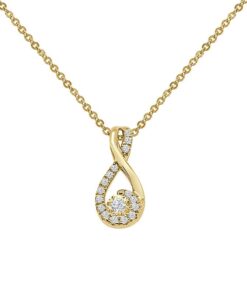 Infinity Drop 0.25 Carat Diamond 18 Inch Necklace