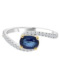 Bypass 1.14 Carat Blue Sapphire Ring