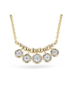 5 Stone Drop 0.09 Carat Diamond Necklace