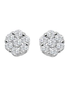 Cluster 0.20 Carat Diamond Earrings