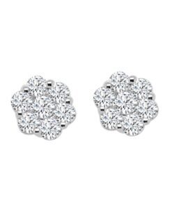 Cluster 0.50 Carat Diamond Earrings