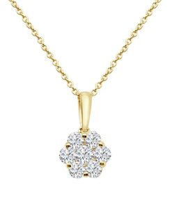 Fancy Cluster 0.50 Carat Diamond Necklace