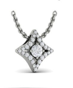 Star Halo Slide 0.29 Carat Diamond Necklace