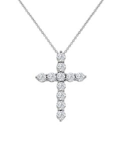 Cable Cross 2.18 Carat Diamond 18 Inch Necklace