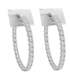 Inside Out Hoop 5.01 Carat Diamond Earrings