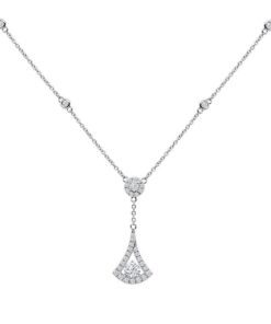 Bezel Set Station 0.55 Carat Diamond 20 Inch Necklace