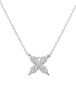 Floral 0.50 Carat Diamond 18 Inch Necklace