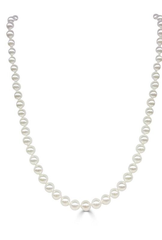 Fancy Clasp Akoya Pearl 16 Inch Necklace