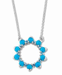Samuel B. Sleeping Beauty Circle Turquoise Necklace
