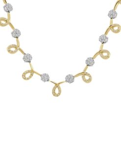 Loop And Cluster 2.50 Carat Diamond 18 Inch Necklace