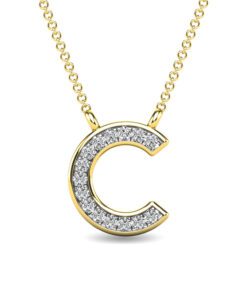 Initial C 0.05 Carat Diamond 18 Inch Necklace