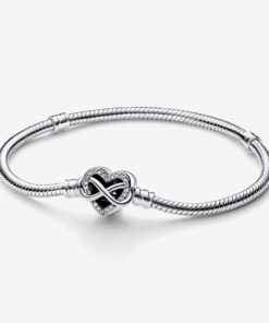 Pandora Moments Sparkling Infinity Heart Clasp Bracelet