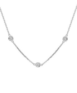 Cable Station 0.33 Carat Diamond 16 Inch Necklace