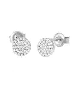 Round Fancy Stud 0.20 Carat Diamond Earrings
