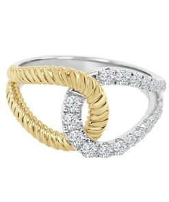 Intertwined Rope Ladies 0.50 Carat Diamond Ring