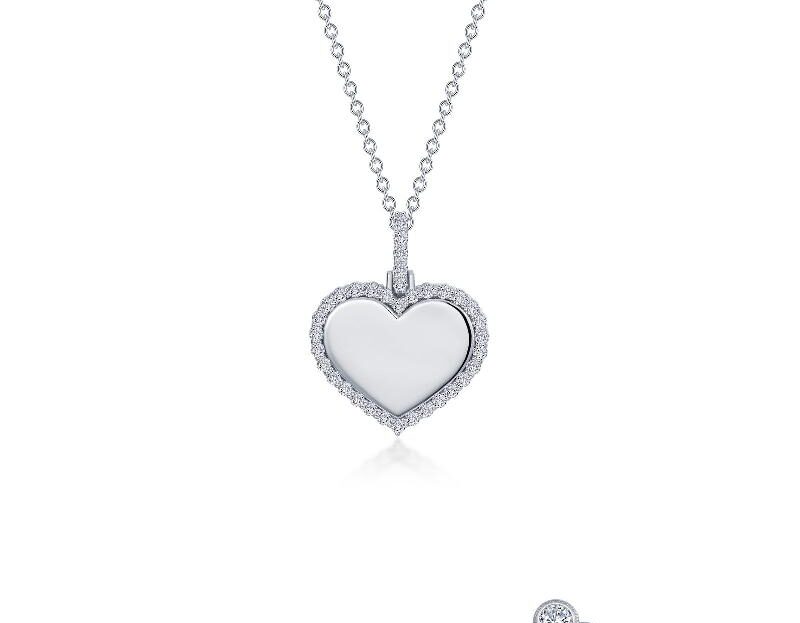 Lafonn Halo Heart 0.53 Carat Lassaire 20 Inch Necklace