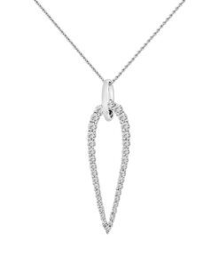 Open Teardrop 0.50 Carat Diamond Necklace