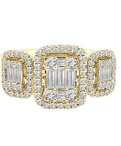 Mosaic 3-Stone 0.98 Carat Diamond Engagement Ring