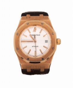 Audemars Piguet Royal Oak 18K Rose Gold JUMBO 39mm White Dial Watch 15300OR