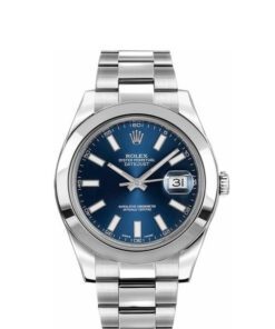 Rolex Datejust 41mm Blue Dial Oyster Stainless Steel Watch 116300