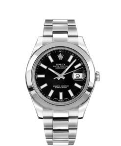 Rolex Datejust 41mm Black Dial Oyster Stainless Steel Watch 116300