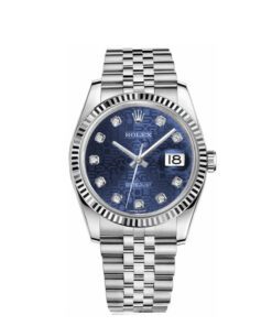 Rolex Datejust 36mm Blue Diamond Jubilee Dial Stainless Steel Watch 126234
