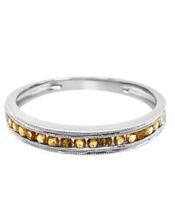 Channel Stackable 0.22 Carat Citrine Ring