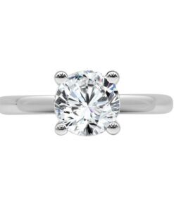 Solitaire 0.47 Carat Round Diamond Engagement Ring