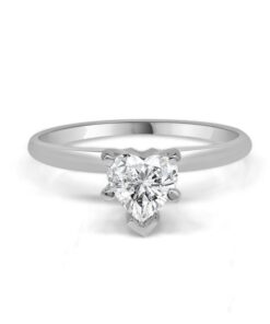 Heart Solitaire 0.50 Carat Heart Diamond Engagement Ring