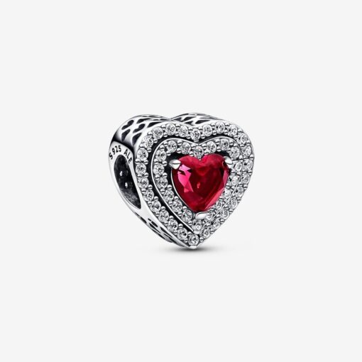 Sparkling Levelled Heart Charm Charm