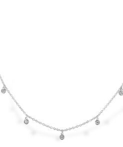 Cable 0.12 Carat 18 Inch Necklace