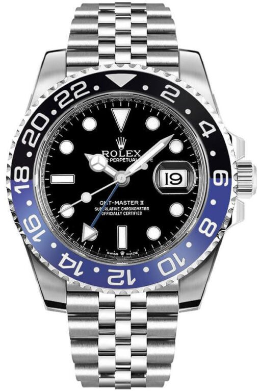 GMT Master II Jubilee Batgirl 126710BLR 40mm Fluted Band Box and Papers Included Bezel