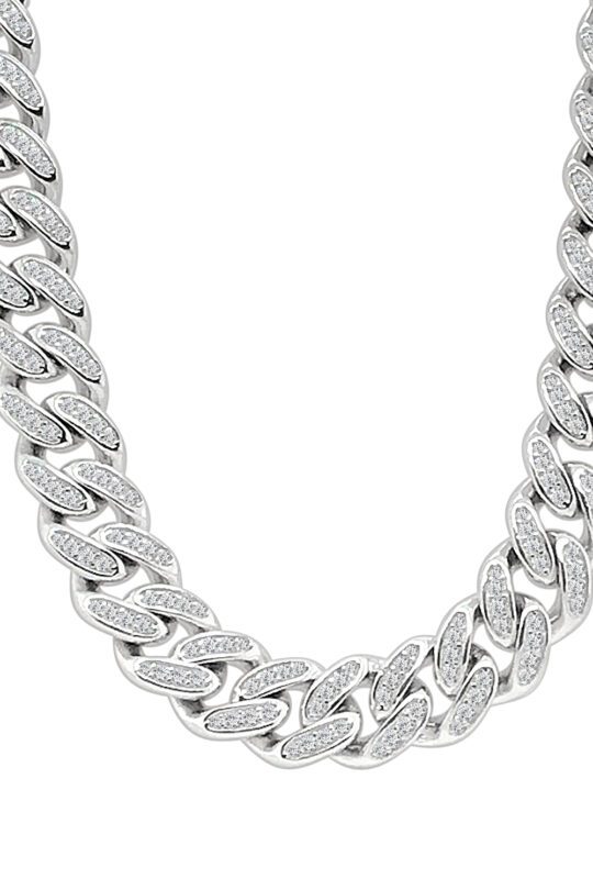 Iced Out Cuban 24 Inch Necklace
