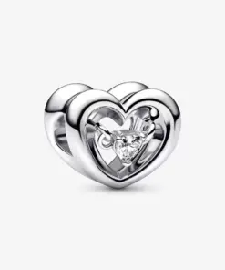 Radiant Heart And Floating Stone Charm