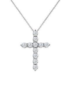 Cable Cross 2.18 Carat 18 Inch Necklace