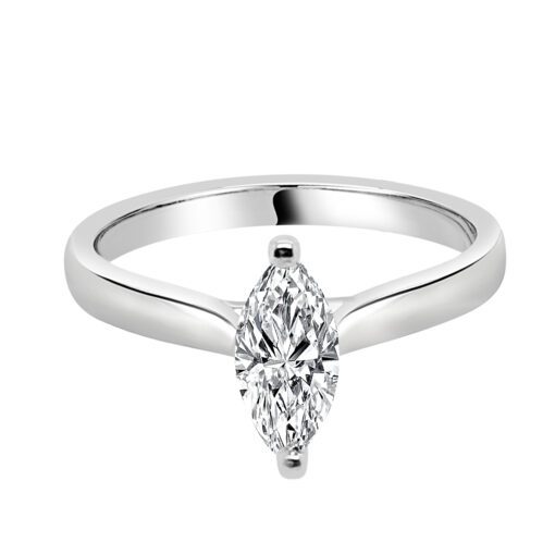 Solitaire 0.46 Carat Marquise Engagement Ring