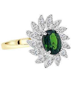 Feathered Halo Ladies 1.10 Carat Oval Ring