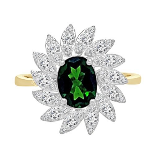 Feathered Halo Ladies 1.10 Carat Oval Ring